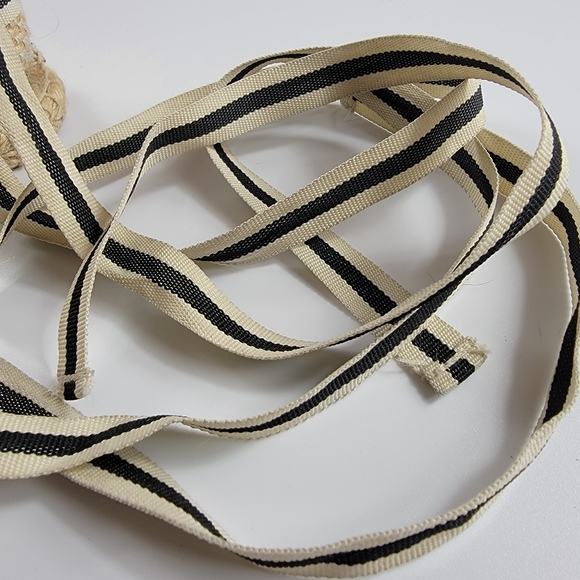 Soludos Classic Canvas Stripe Espadrille Sandals in Black & White, 7 - Picture 15 of 15